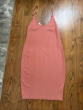 Revamped Dusty Rose Slip Midi Dress